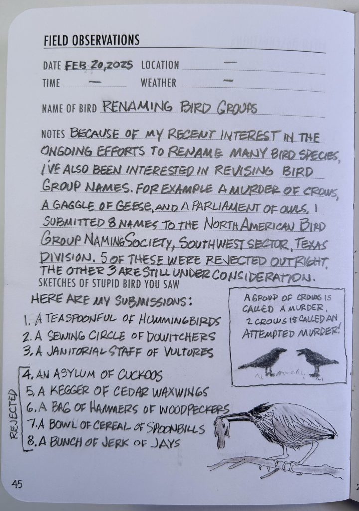 East Texas Birding Humor - Birdbrain Blogs - Brian Sanders