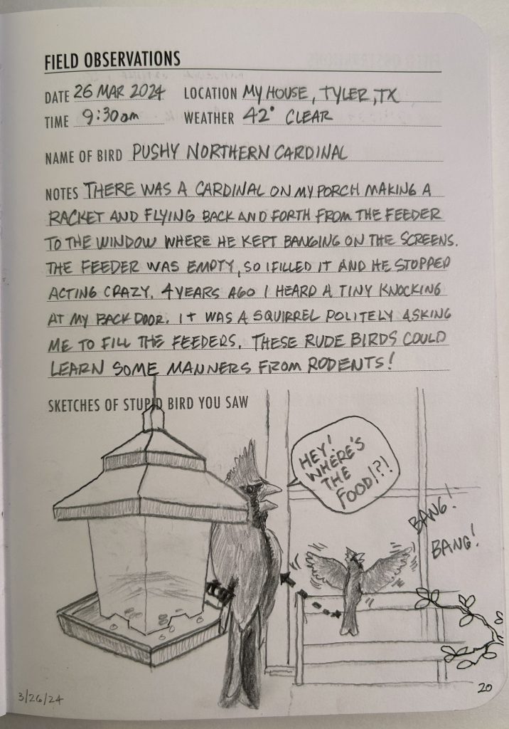 East Texas Birding Humor - Birdbrain Blogs - Brian Sanders