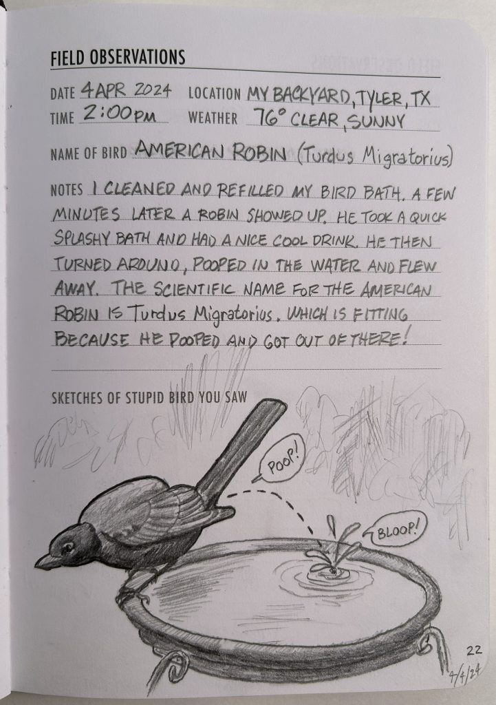 East Texas Birding Humor - Birdbrain Blogs - Brian Sanders