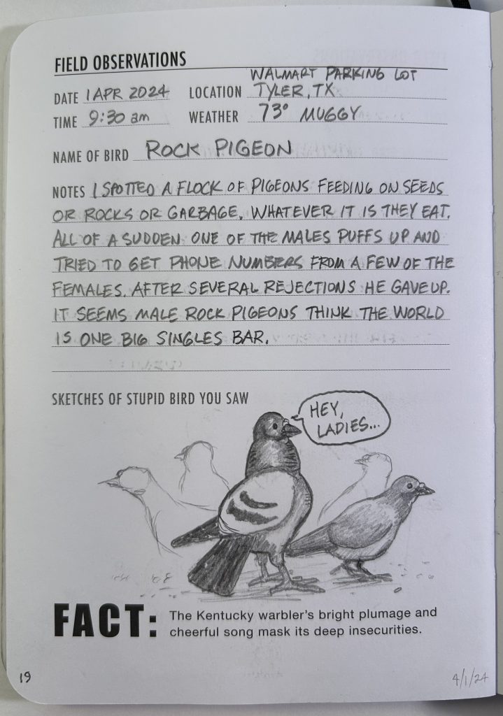 East Texas Birding Humor - Birdbrain Blogs - Brian Sanders